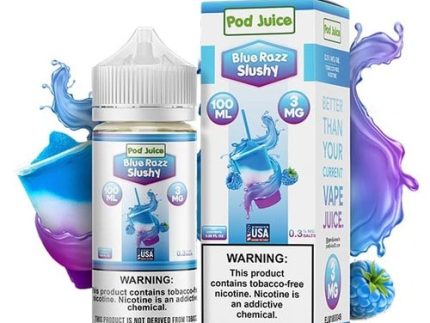 Pod Juice Freebase Nicotine - Blue Razz Slushy Freeze