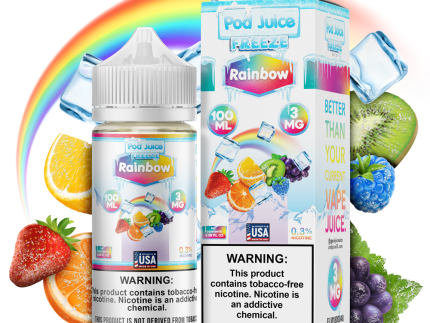Pod Juice Freebase Nicotine - Rainbow Freeze