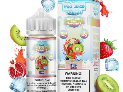 Pod Juice Freebase Nicotine - Strawberry Kiwi Pomberry Freeze