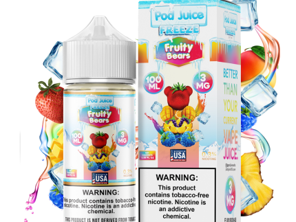 Pod Juice Freebase Nicotine - Fruity Bears Freeze
