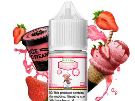 Pod Juice TFN Salt Nic - Strawberry Ice Cream (30ml)