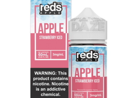 Reds Apple Free Base Nicotine - Apple Strawberry ICED |  60mL